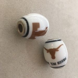 University of Texas Charm Bead "Hook 'em Horns"